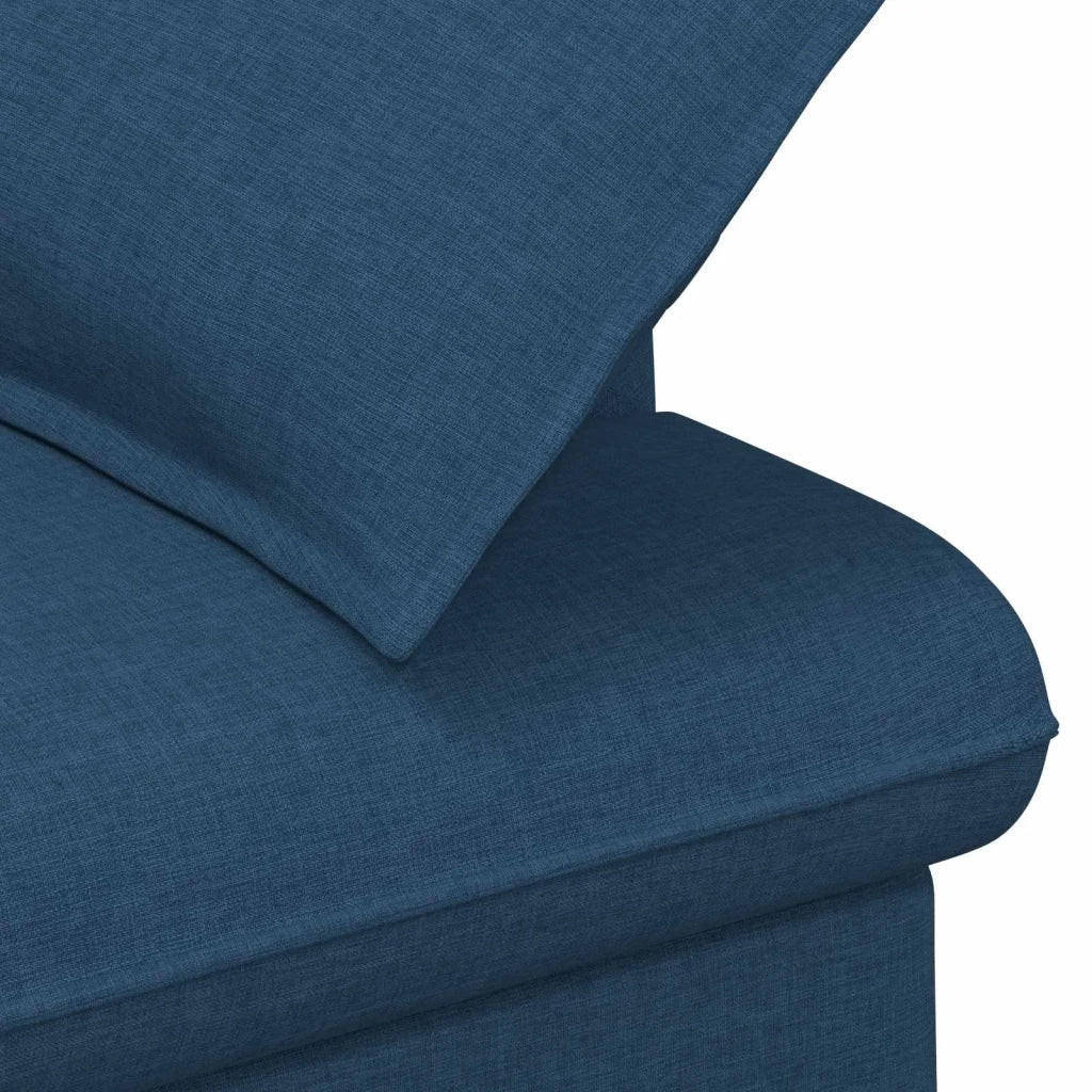 Loveseat con bottoni imbottiti Blu 111 x 68 x 80 cm Tessuto 42041804