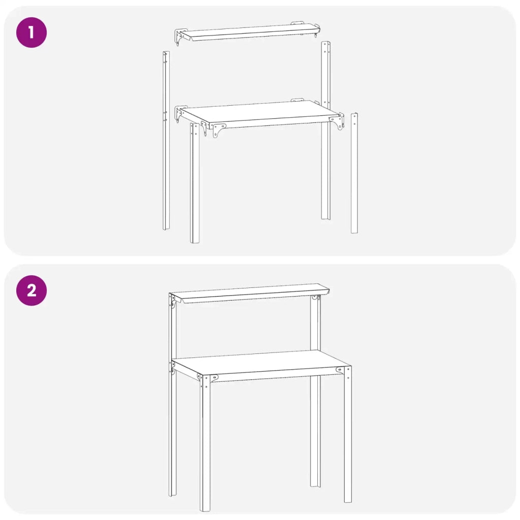 Tavolo da rinvaso 60 x 50 x 104 cm Acciaio zincato Argento 8014916