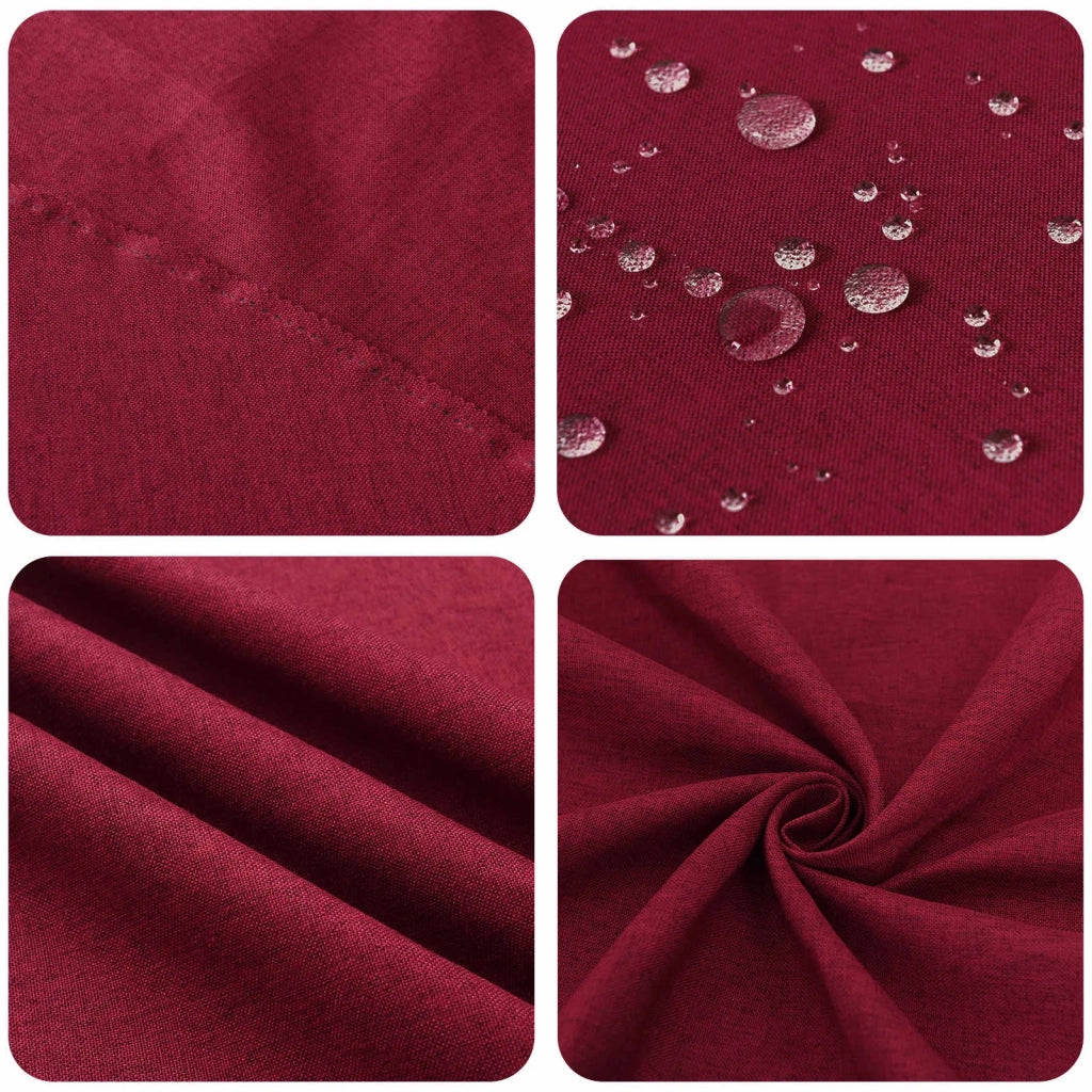 Tovaglia da Tavolo 5 pz Ovale Rosso Vino 160 x 220 cm 42040407
