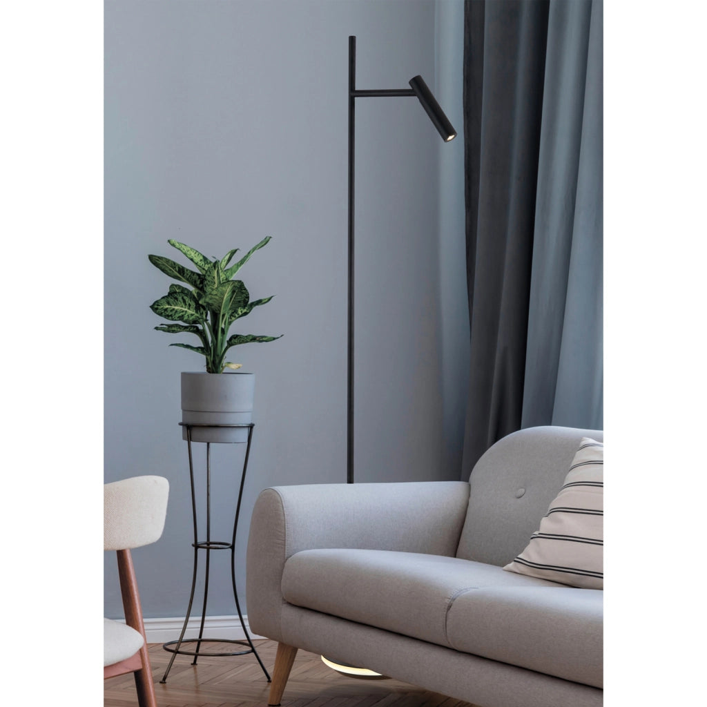 Maytoni Lampada da terra moderna Estudo 1 luce LED integrato nero metallo