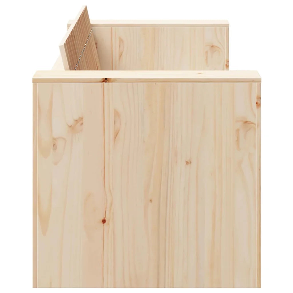 Divano da giardino Naturale 134 x 60 x 62 cm Pino massello 873866