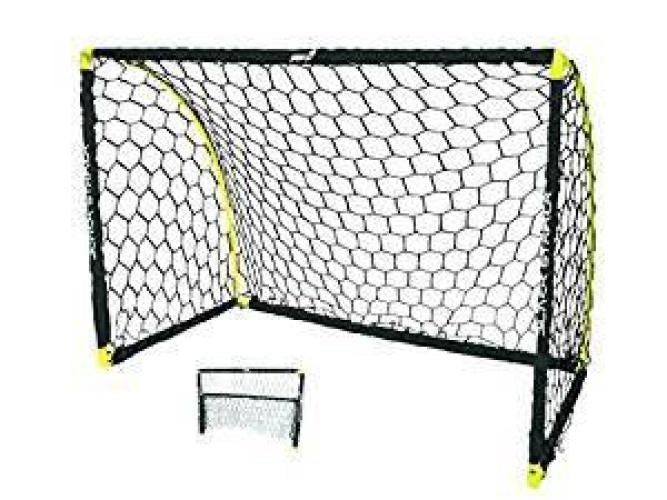 Porta da calcio salvaspazio Black Striker cm 180X 91X 122h,Sport ONe,Eta 5+