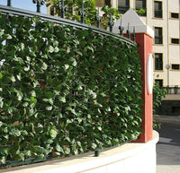 Arella Siepe Sintetica Artificiale 2000x100 cm in Polipropilene Ombreggiante Bauer Foglie di Lauro