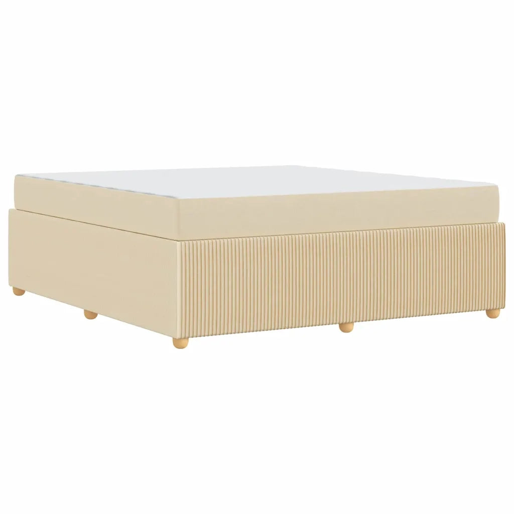 Struttura del letto con materasso Crema 180 x 200 cm Tessuto 3398423
