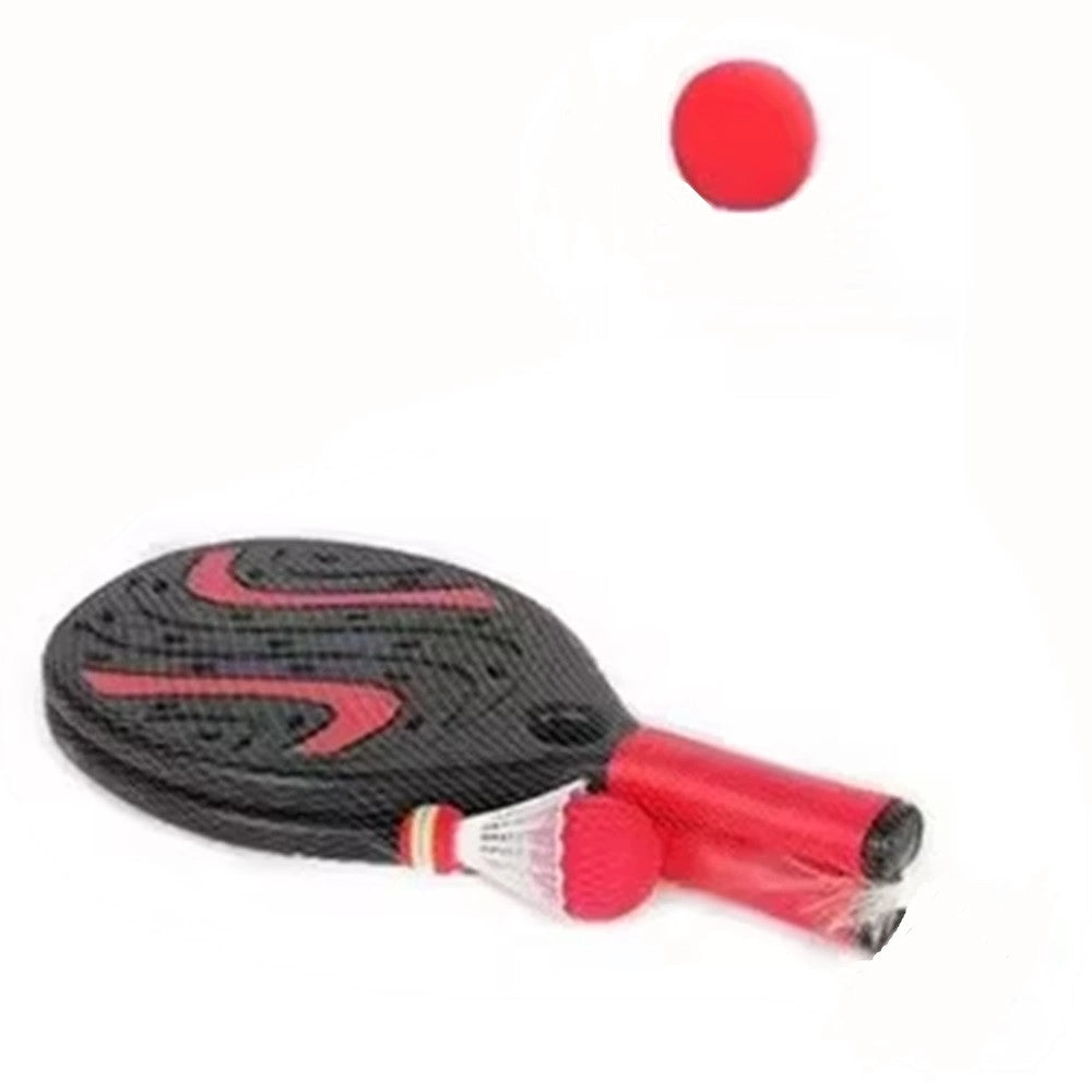 Trade Shop - Set Di 2 Racchette Padel Con Pallina Volano Per Beach Tennis Badminton 2 Colori 674239a -