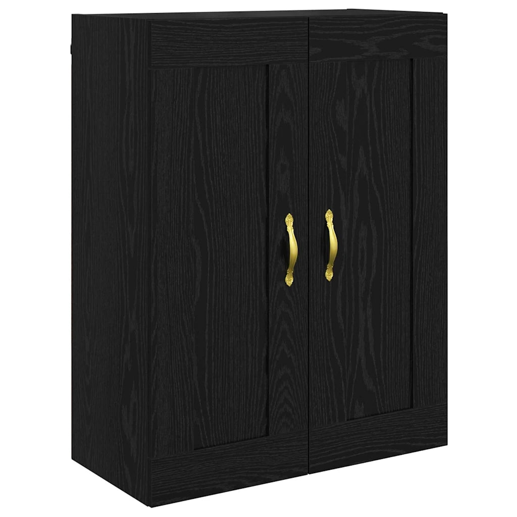 Mobile a muro 2 pcs Rovere Nero 69,5 x 34 x 90 cm 3402691
