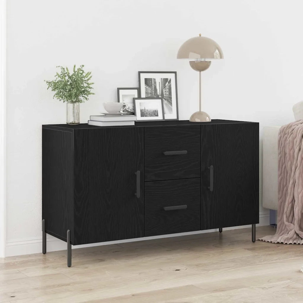 Credenza Rovere Nero 100 x 36 x 60 cm Legno multistrato 862958