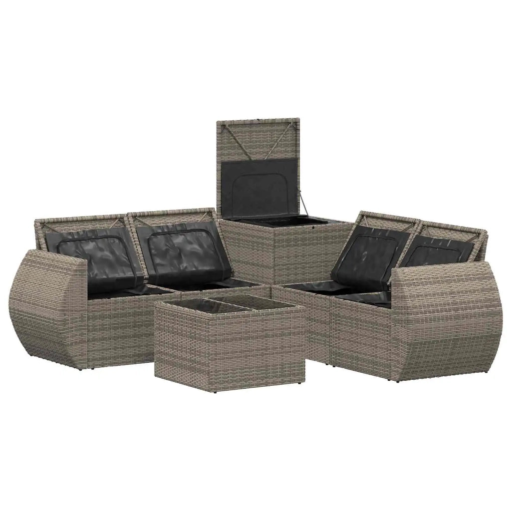 Set di divani 6 pz Grigio e Grigio Scuro 3447514