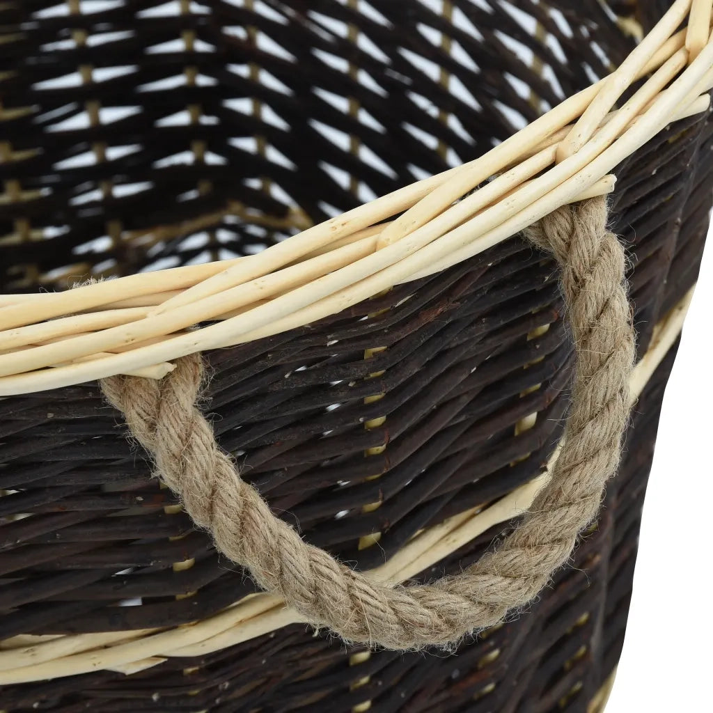 Cesta per Legna con Spallacci 57x51x69cm Salice Naturale CFW4136699