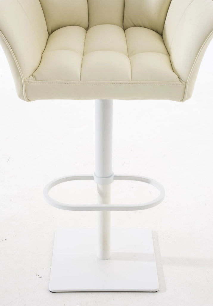 Set 2 sgabelli bar Damaso ecopelle bianco 4