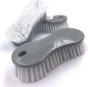 Set di 3 spazzole in plastica per una facile presa - ideale per pulire pavimenti, tappeti, cucina e bagno con la spazzola in acciaio