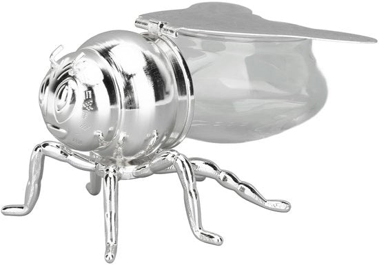 Set di utensili per l'apertura e la dispensazione del miele - contenitore con coperchio e cucchiaio - costruzione in vetro - set per spezie