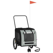 Rimorchio da Bici per Animali Nero e Grigio Oxford e Ferro CFW8307818