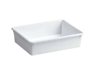 BACINELLA PER FRIGO IN POLIPROPILENE BIANCA- - cm.50x35x12h. lt.15 - 5 pezzi STEFANPLAST