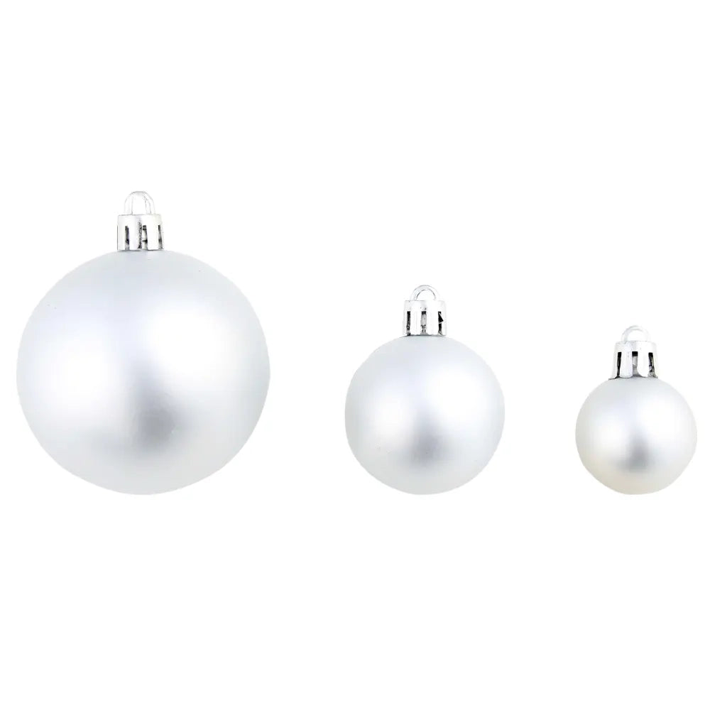 Set Palline di Natale 100 pz 3/4/6 cm Argento CFW3903570