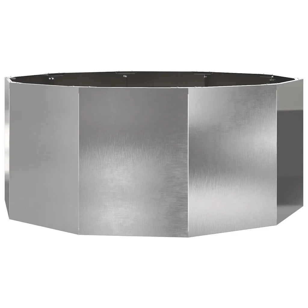 Fioriera | Cassetta per fiori | Vaso Argento 120 x 120 x 50 cm Acciaio inossidabile