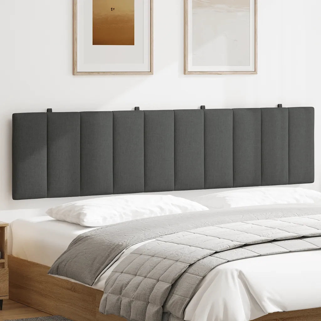 Cuscino Testiera-Cuscino per Testiera Hanko Grigio Scuro 200 cm in Tessuto