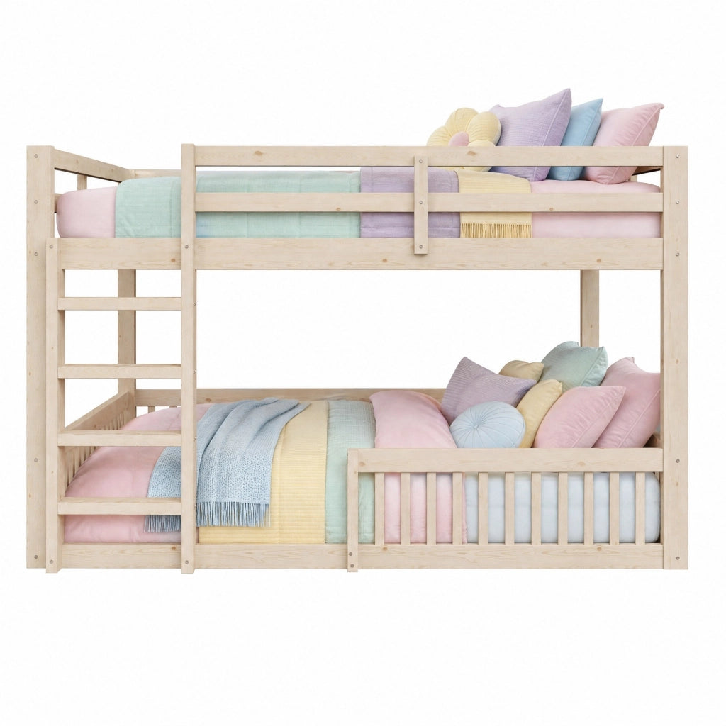 Letto a castello 160x200 cm in pino e MDF naturale