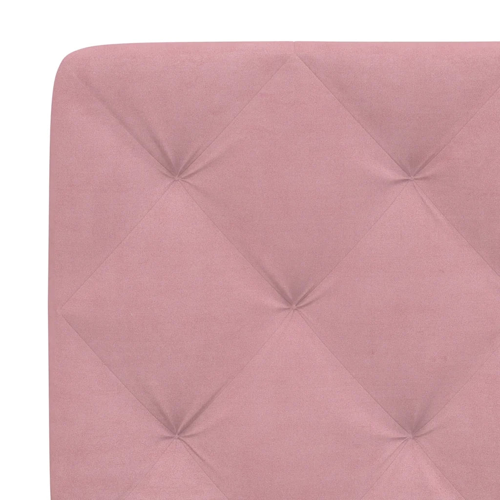 Giroletto senza Materasso Rosa 140x190 cm in Velluto 3207922