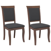Sedie da Pranzo con Cuscini 2 pz | Sedie da cucina Marrone Legno Massello di Hevea