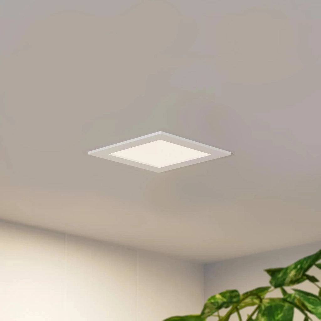 Faretto incasso LED 3W mini pannello quadrato slim interruttore CCT da 3000K a 6500K luce soffitto vetrina negozio foro 7cm