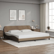 Giroletto-Struttura Letto Dover Cappuccino 200x200 cm in Similpelle