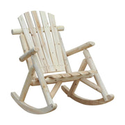 SEDIA A DONDOLO DA GIARDINO STILE ADIRONDACK IN LEGNO 66 X 96 X 98 CM