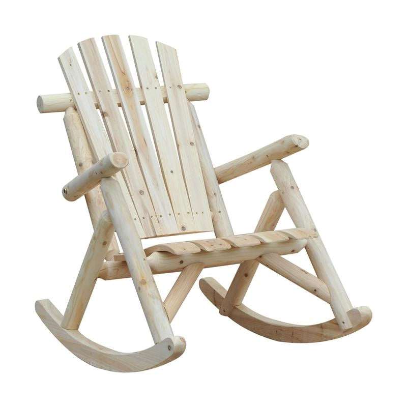 SEDIA A DONDOLO DA GIARDINO STILE ADIRONDACK IN LEGNO 66 X 96 X 98 CM