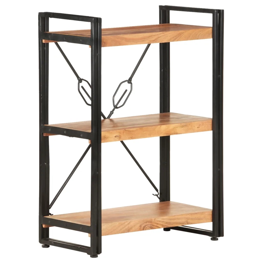 Libreria a 3 Ripiani 60x30x80 cm in Legno Massello di Acacia 320613