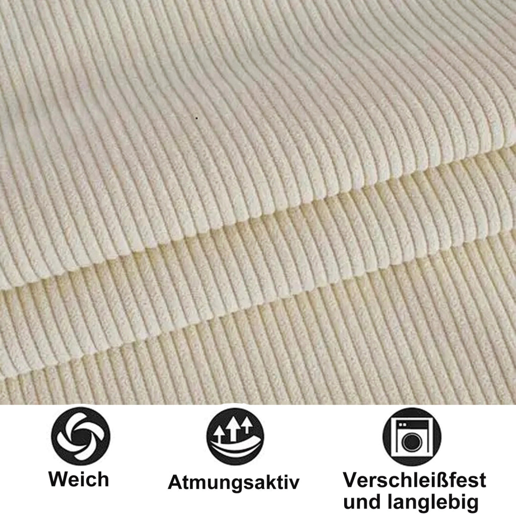Divano letto imbottito in velluto beige 90x200 cm con 2 cassetti e rete a doghe