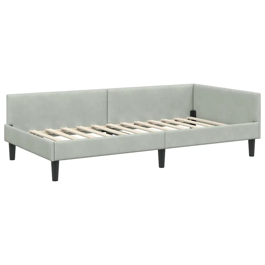 Struttura Letto Angolare con Materasso 2 pz-Giroletto con materasso Grigio chiaro 662560