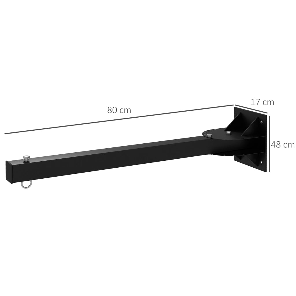 SUPPORTO PER SACCO DA BOXE Regolabile 80x17x48 cm Acciaio Nero