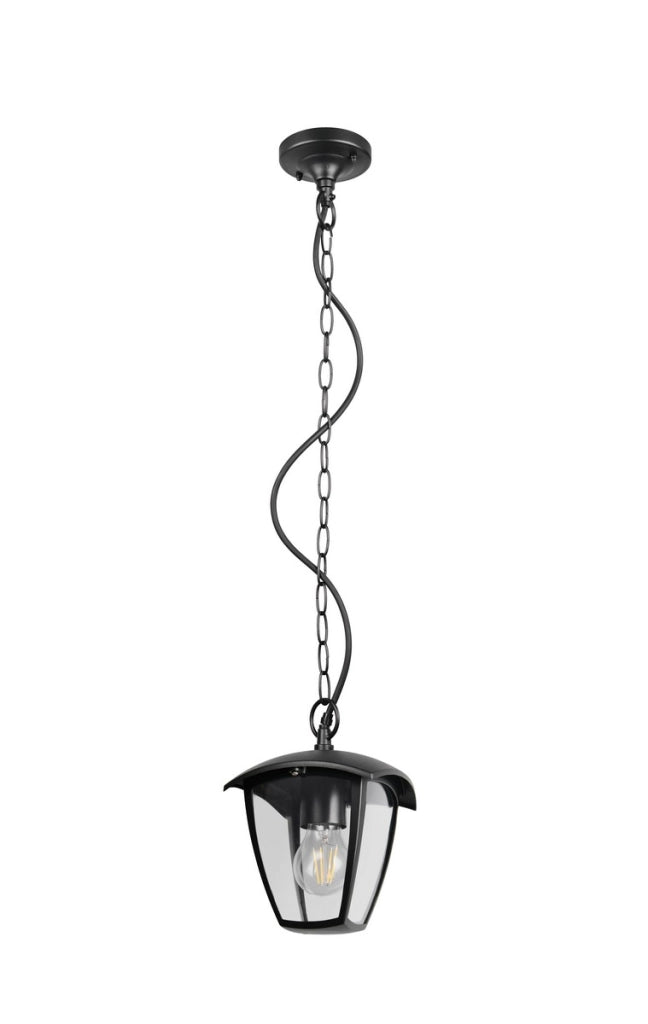 Lampada sospesa lanterna VENTA 1xE27 nera IP44 Trio