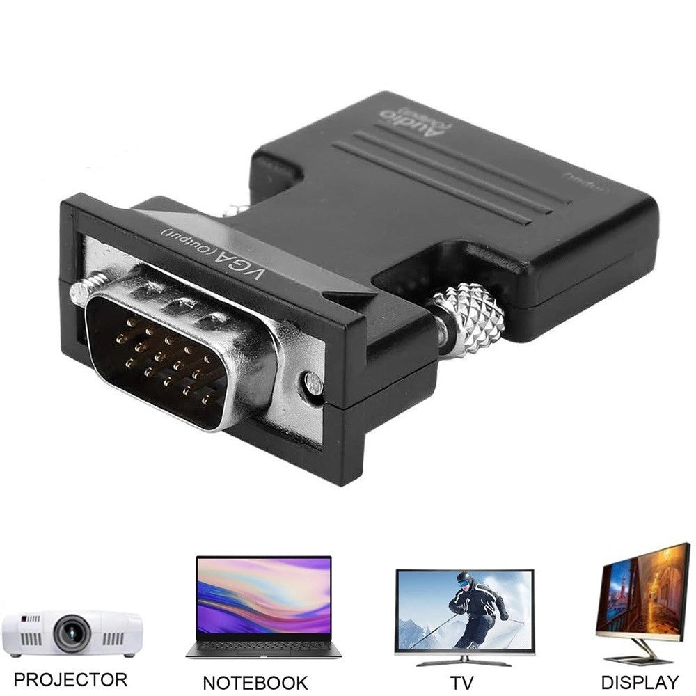 Trade Shop - Adattatore Convertitore Video Audio Hdmi A Vga Proiettore Lettore Dvd Tv Chd-avga -