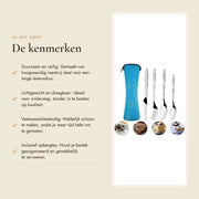 Set da cucina per 4 persone - Acciaio inossidabile - Leggero - Accessori da campeggio portatili - Inclusa borsa di stivaggio - Sostenibile e salutare - Servizio da tavola