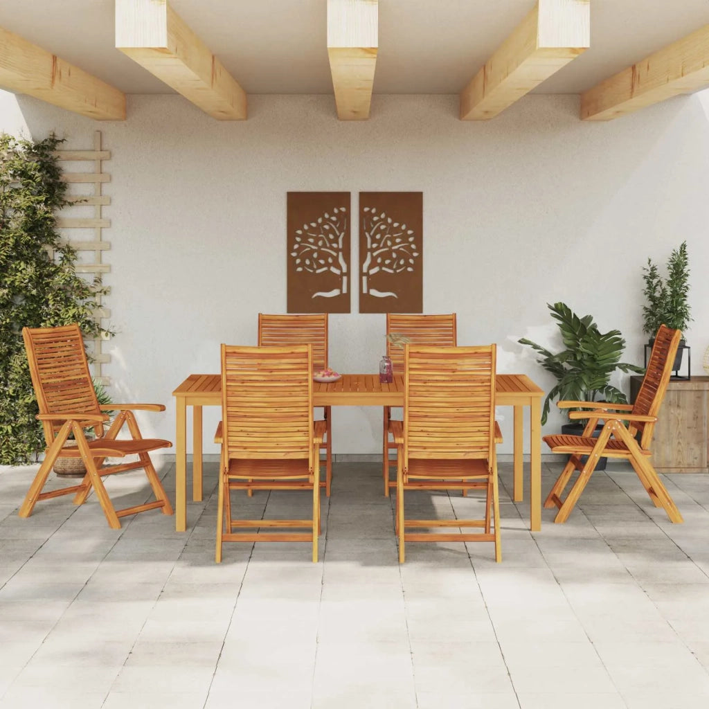 Set da Pranzo per Giardino 7 pcs Marrone 3375628