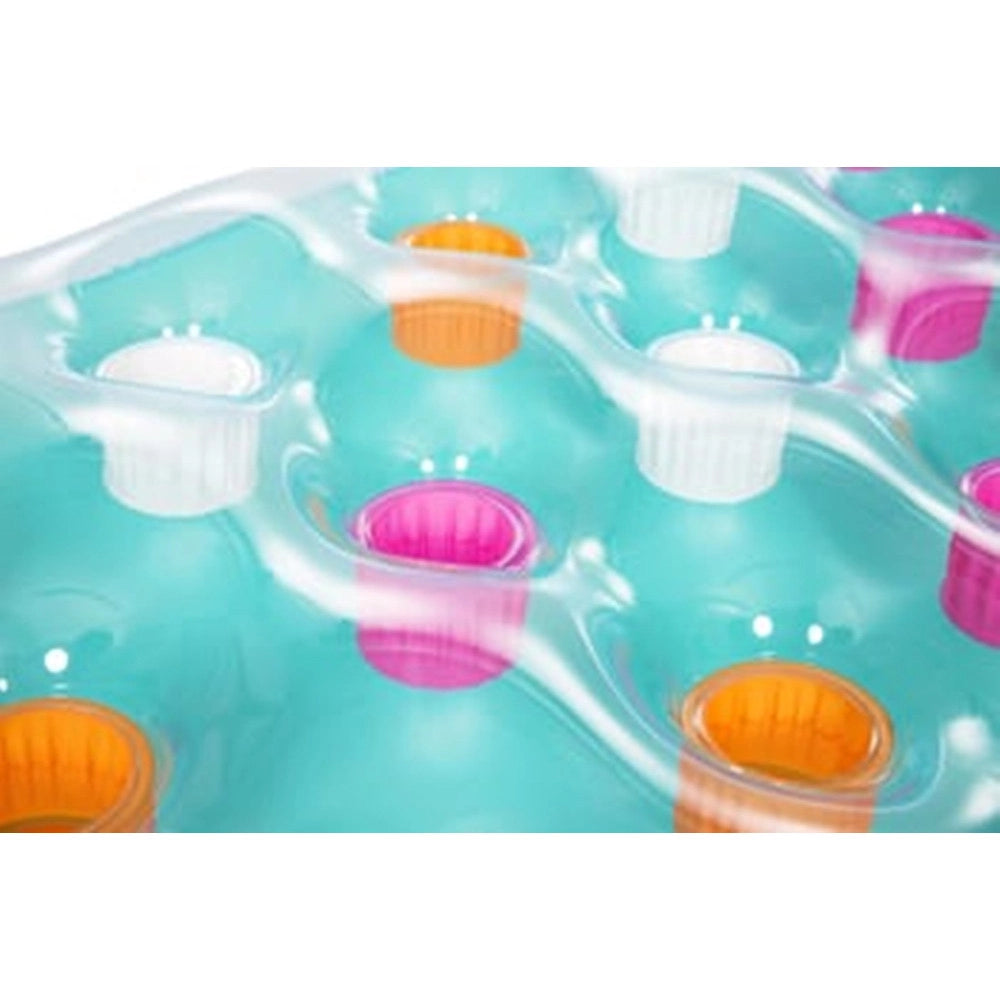 Trade Shop - Materassino Gonfiabile 18 Buchi Fashion Mare Piscina Traparente Colorato 188x71cm 019951 -