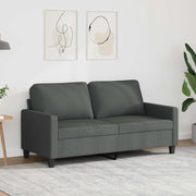 Divano a 2 Posti-Sofa 2 Posti Grigio Scuro 140 cm in Tessuto 456188