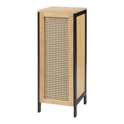 Cesto portabiancheria 80 x 30 x 30 cm effetto rattan nero naturale 03_0010216