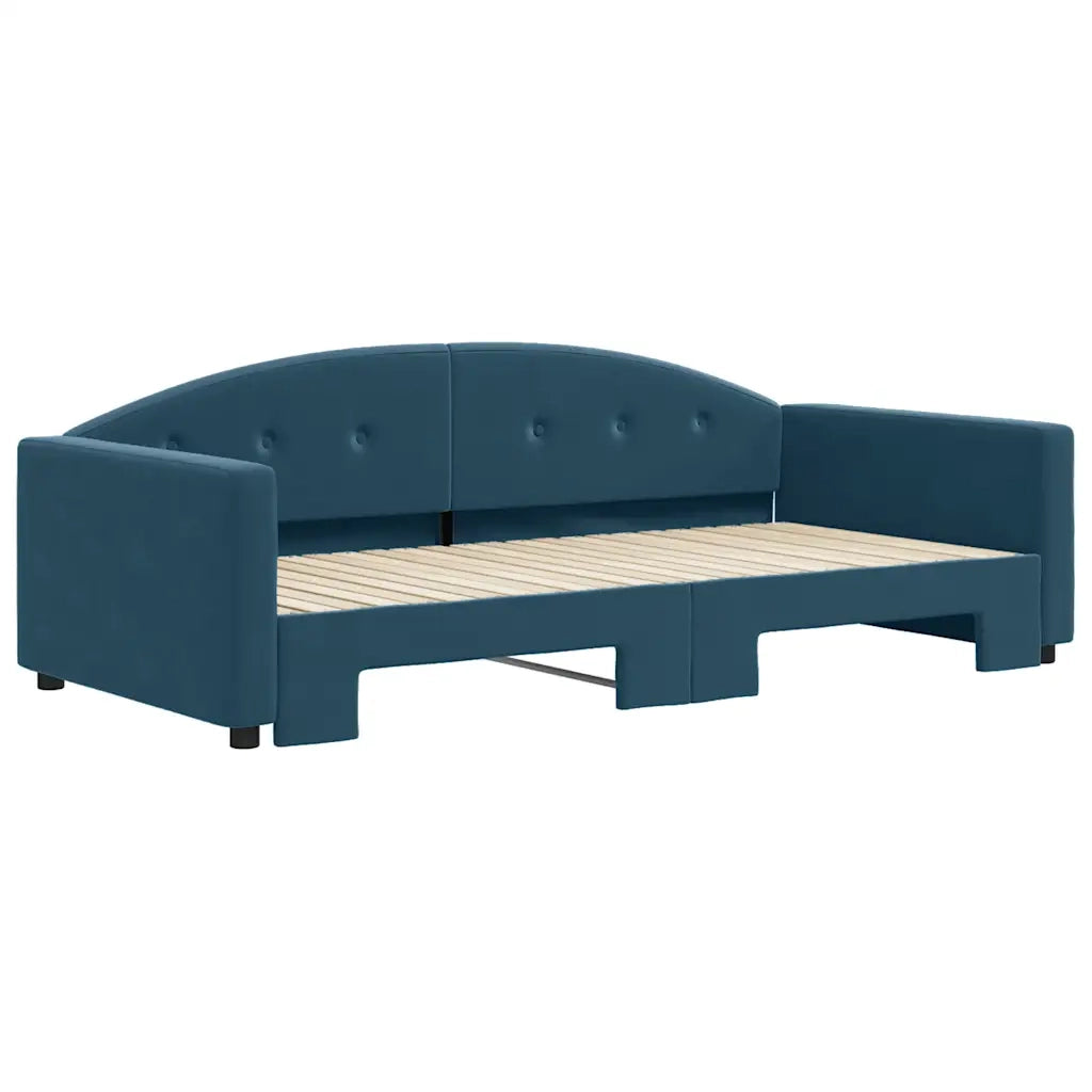 Divano Letto con Letto Estraibile-Sofa Letto-Daybed Blu 100x200 cm in Velluto 284810