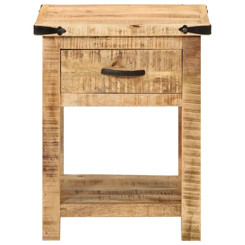 Comodino | Armadio da Notte | Mobiletto da notte 40x40x50 cm in Legno Massello di Mango