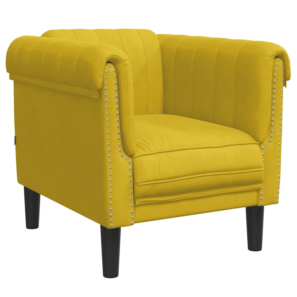 Poltrona Gialla in Velluto 372571