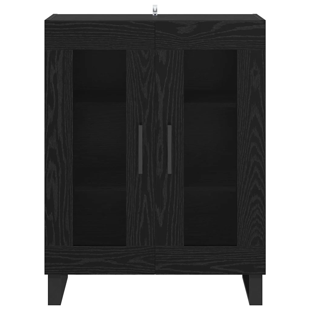 Credenza Rovere Nero 69,5 x 34 x 90 cm Legno multistrato 887209