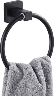 Maniglione per asciugamani Nero Maniglione senza forare per asciugamani con rail per cucina e bagno in acciaio inossidabile adesivo