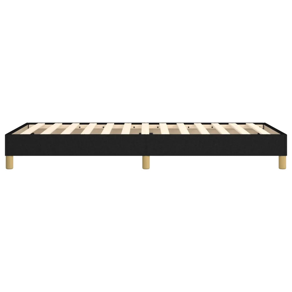 Struttura Letto a Rete a Molle-Giroletto Nero 80x200 cm Tessuto 991310