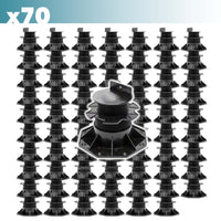 Set 70 supporti per pavimenti galleggianti, altezza regolabile 60-128mm Max 2700 kg, Pavimenti Decking