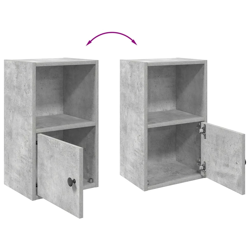 Libreria Grigio Cemento 31x24x52 cm in Legno Multistrato