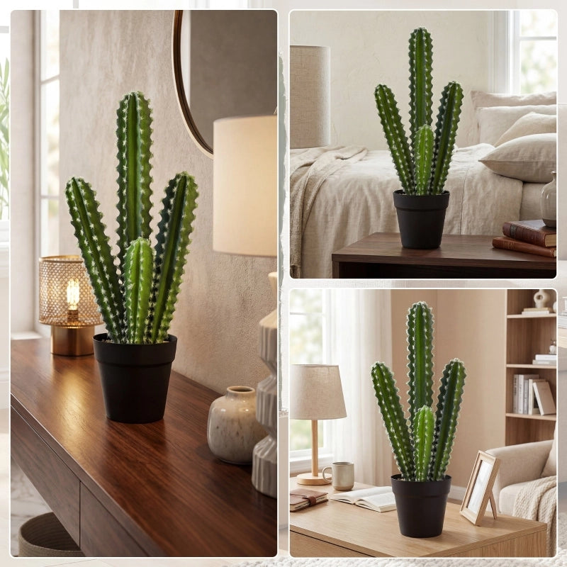 Pianta di cactus artificiale, 53 cm, piante artificiali in vaso per casa e ufficio