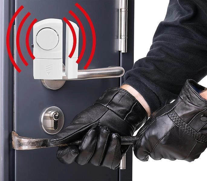 Olympia TF 400 Sensore Porta Finestra Set 4 Pezzi Allarme 90 dB Contatto Magnetico Batteria colore Bianco