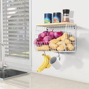 Scaffale a doppia pianta per cucina - contenitore per frutta e verdura - contenitore per cucina moderno